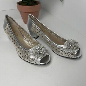 Brunu's Made in Portugal Silver Heels  Size EU40